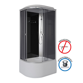 Душевая кабина Niagara Eco E100/70/40R/TN 100х70 асимметричная с крышей ориентация правая